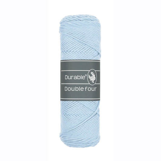DURABLE Double Four in Light blue – dikke katoendraad voor gehaakte dekens en homedeco