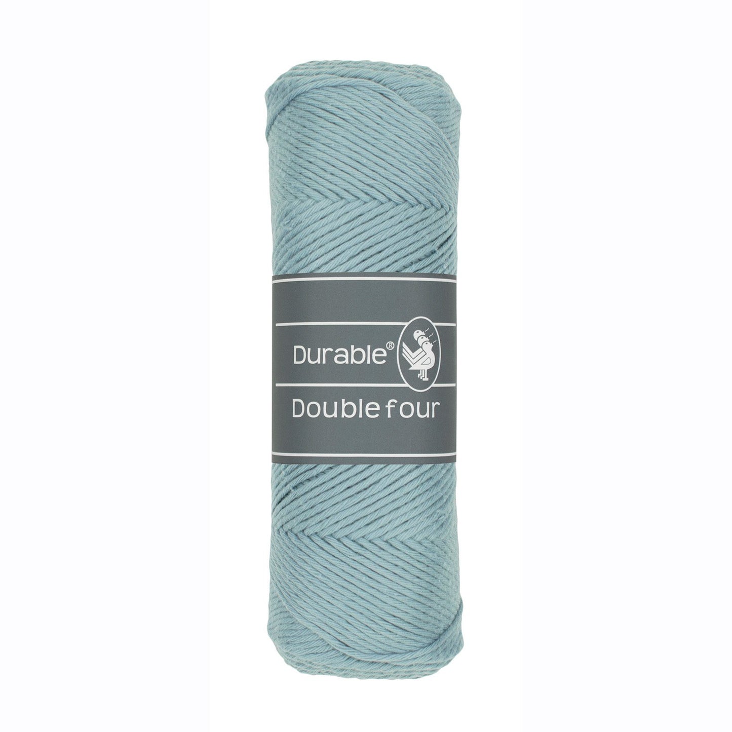 DURABLE Double Four in Blue grey – dikke katoendraad voor gehaakte dekens en homedeco