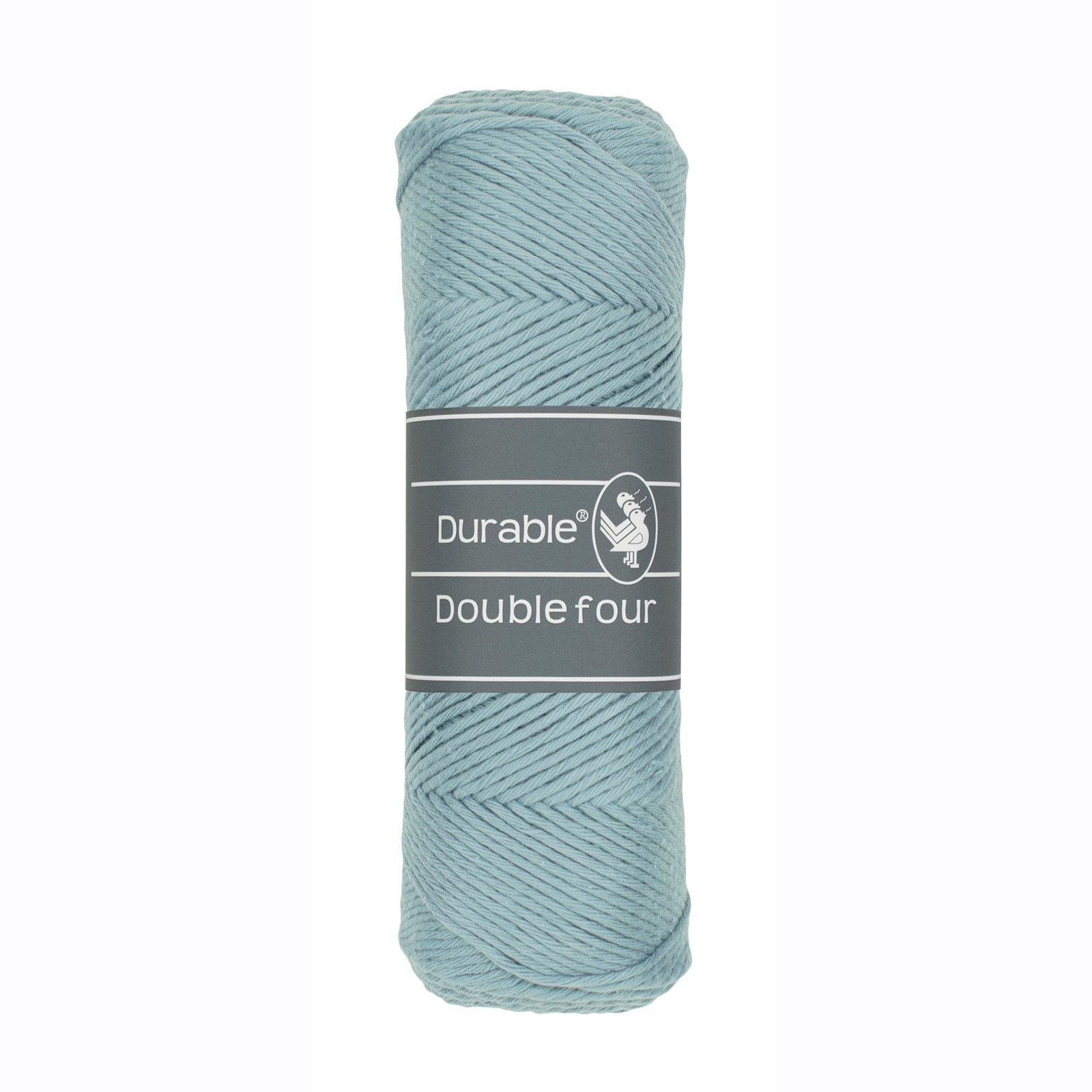 DURABLE Double Four in Blue grey – dikke katoendraad voor gehaakte dekens en homedeco