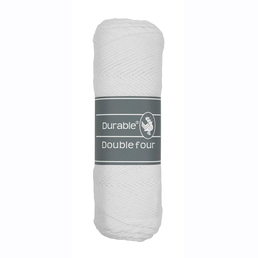 DURABLE Double Four in White – dikke katoendraad voor gehaakte dekens en homedeco
