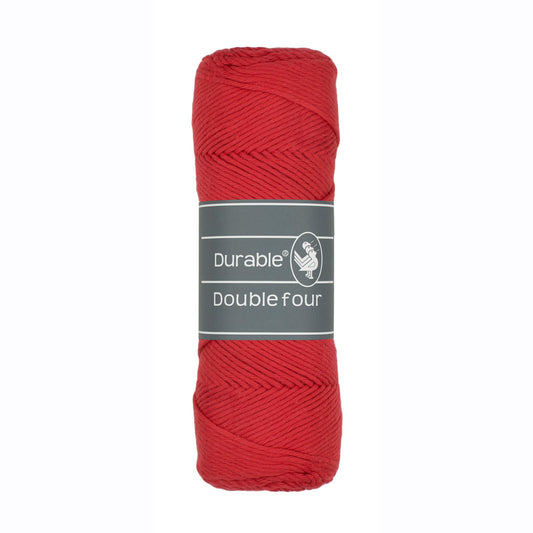DURABLE Double Four in Red – dikke katoendraad voor gehaakte dekens en homedeco