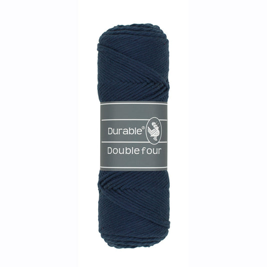 DURABLE Double Four in Navy – dikke katoendraad voor gehaakte dekens en homedeco