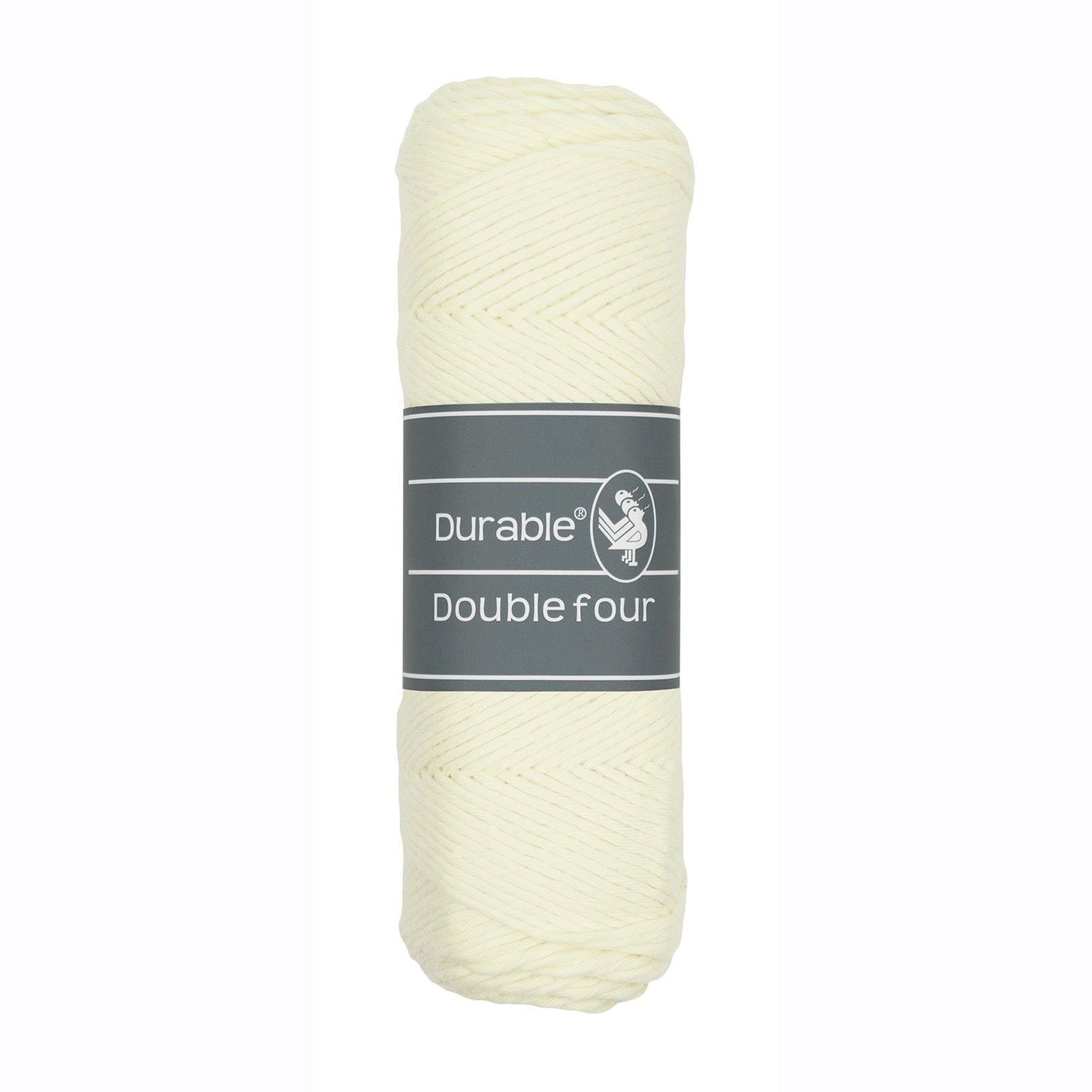 DURABLE Double Four in Ivory – dikke katoendraad voor gehaakte dekens en homedeco