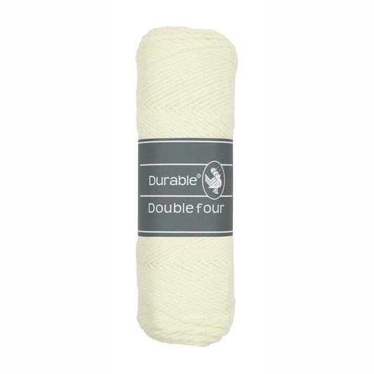DURABLE Double Four in Ivory – dikke katoendraad voor gehaakte dekens en homedeco