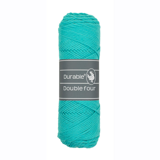DURABLE Double Four in Aqua – dikke katoendraad voor gehaakte dekens en homedeco