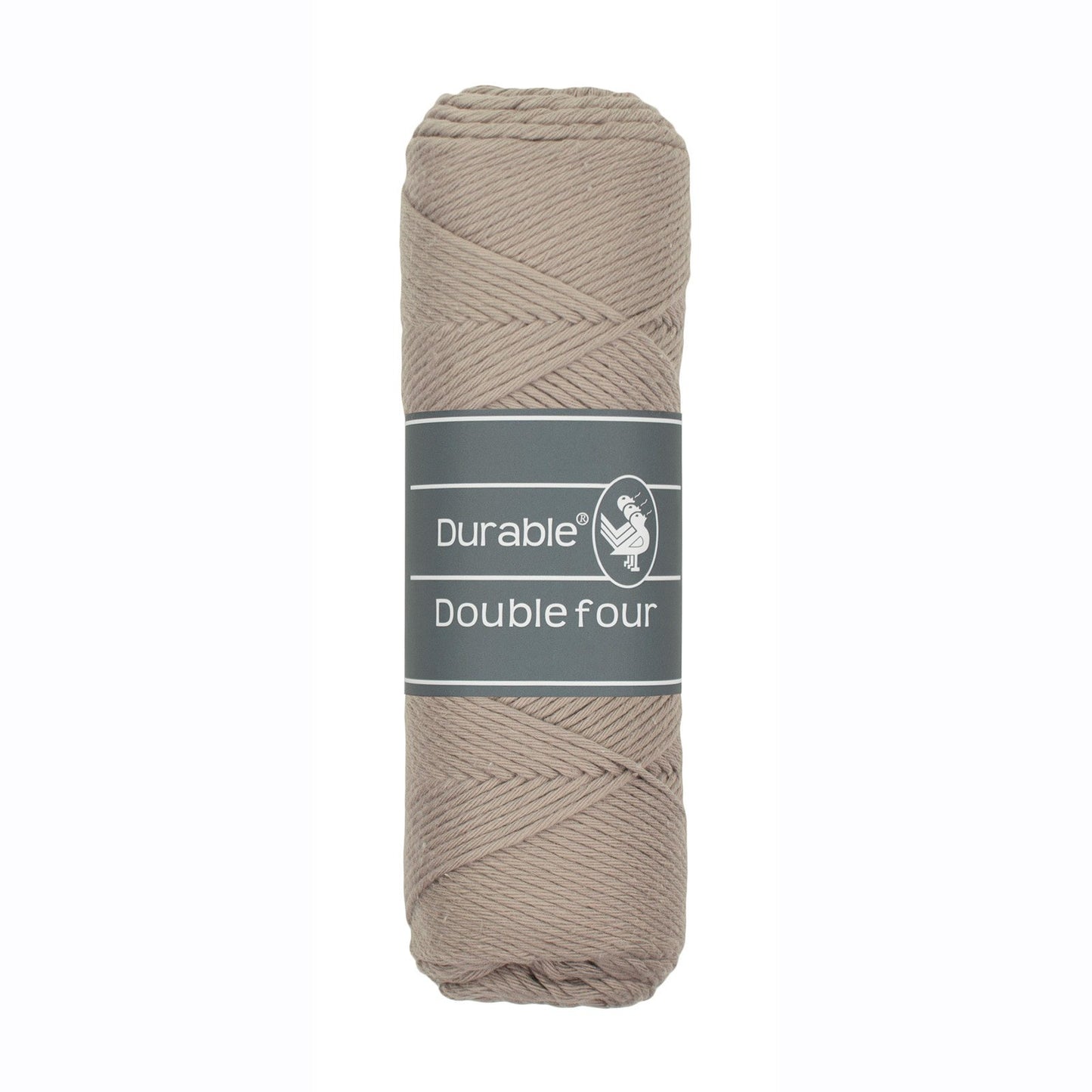 DURABLE Double Four in Taupe – dikke katoendraad voor gehaakte dekens en homedeco