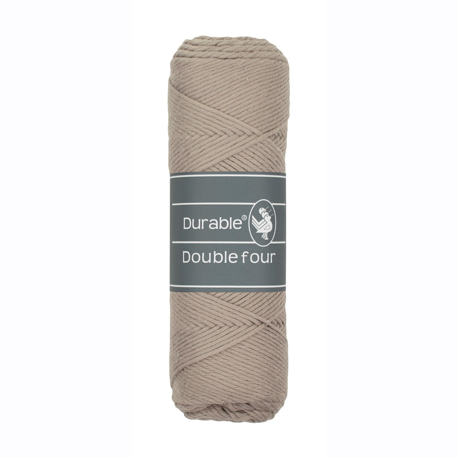DURABLE Double Four in Taupe – dikke katoendraad voor gehaakte dekens en homedeco