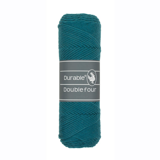DURABLE Double Four in Petrol – dikke katoendraad voor gehaakte dekens en homedeco