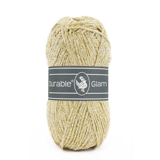DURABLE Glam breigaren in Cream - glimmend katoen-polyester mengsel