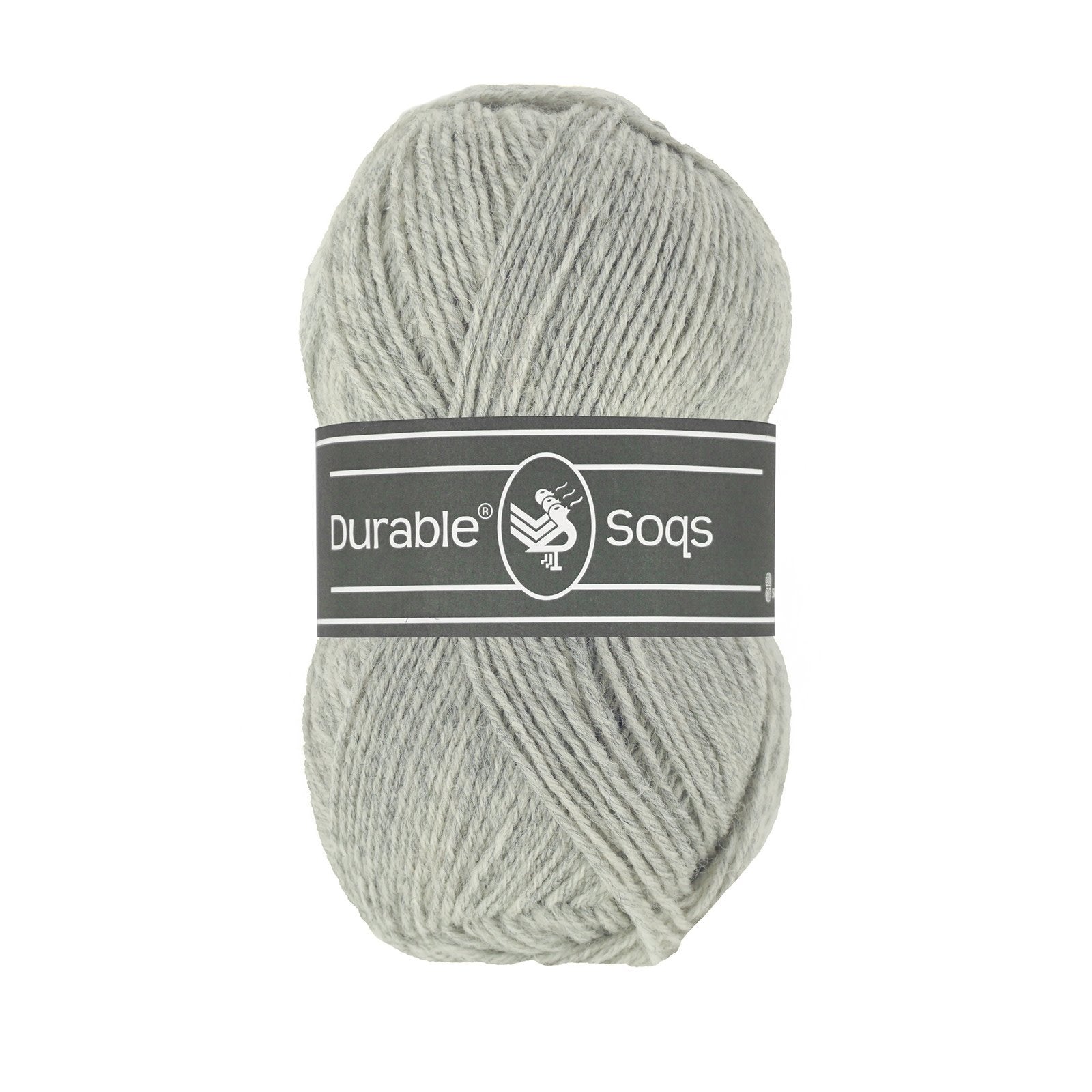 DURABLE Soqs in White Grey - Duurzaam en comfortabel brei- en haakgaren