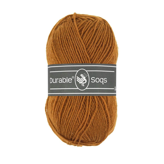 DURABLE Soqs in Almond - Sterke 4-ply sokkenwol met 75% wol
