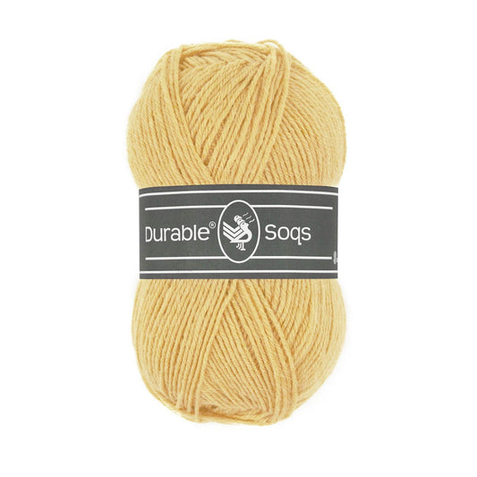 DURABLE Soqs in Bleached sand - Duurzaam en comfortabel brei- en haakgaren