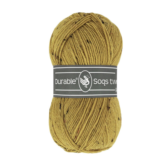 Durable Soqs Tweed in Golden Olive - veelzijdig garen voor al je creaties