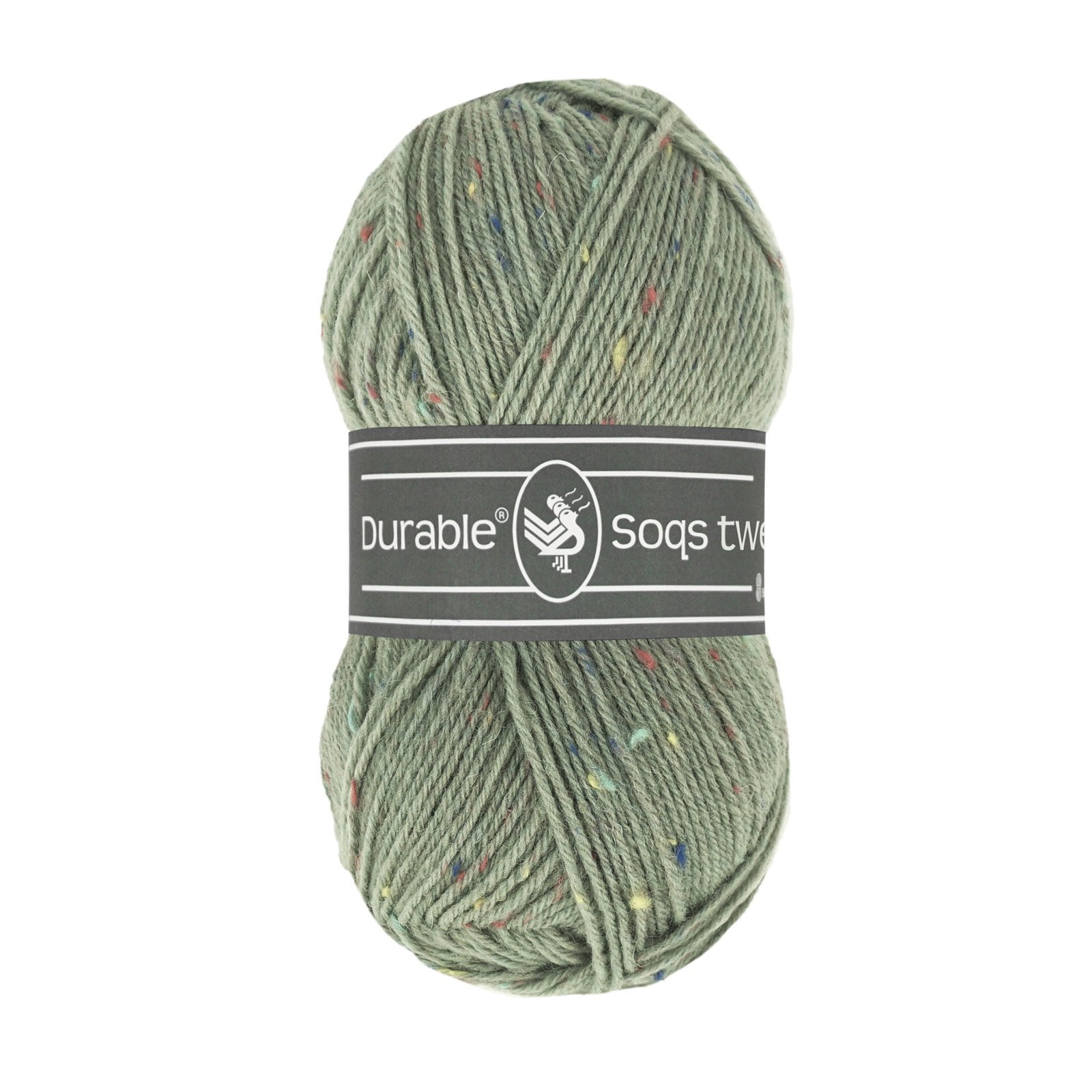 Durable Soqs Tweed in Seagrass - sterke 4-ply wol voor breien en haken