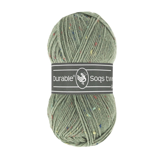Durable Soqs Tweed in Seagrass - sterke 4-ply wol voor breien en haken