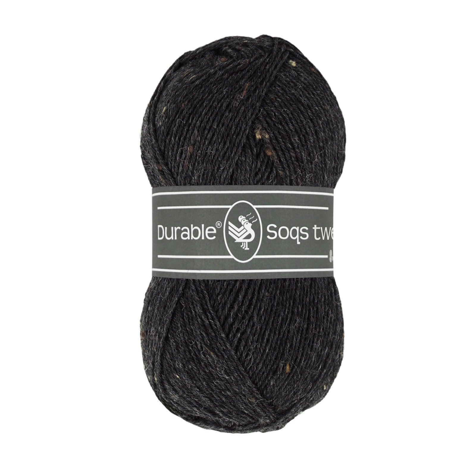 Durable Soqs Tweed in Phantom - sterke 4-ply wol voor sokken en kleding