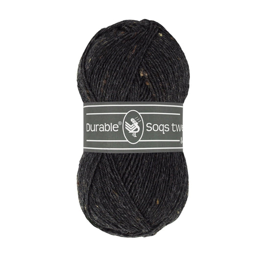 Durable Soqs Tweed in Phantom - sterke 4-ply wol voor sokken en kleding