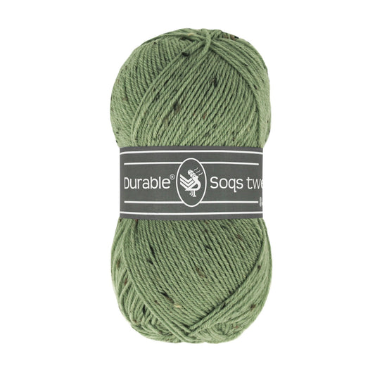 Durable Soqs Tweed in Saxon Green - sterke 4-ply wol voor al je projecten