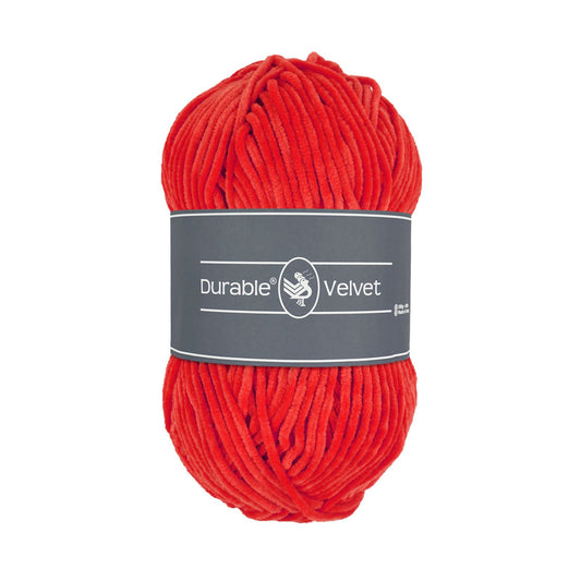 Durable Velvet breigaren in Tomato - warme kleur voor brei- en haakprojecten