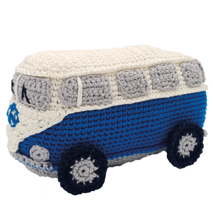 Retro busje blauw haakpakket