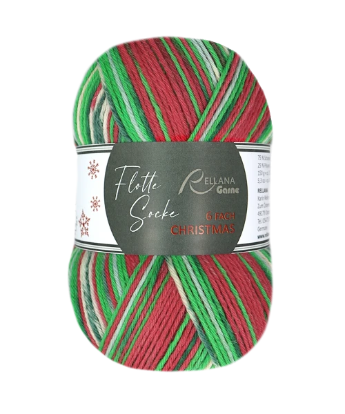 Bol Rellana Flotte Socke Christmas 2026 6-ply sokkenwol