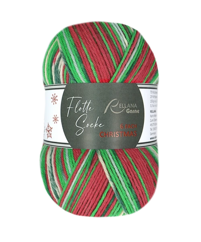 Bol Rellana Flotte Socke Christmas 2026 6-ply sokkenwol