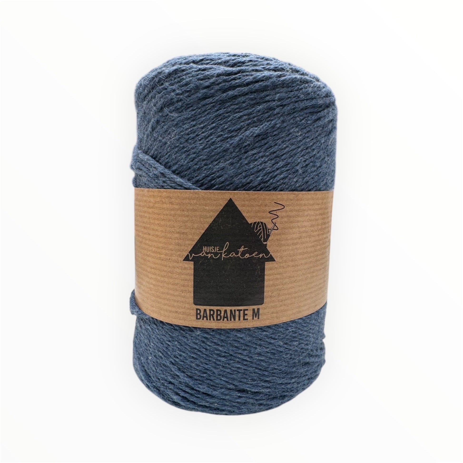 Huisje van Katoen Barbante M in Denim - 100% gerecycled katoengaren