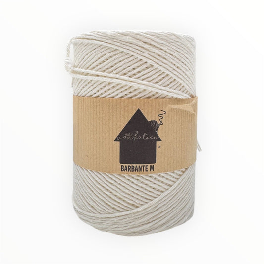 Huisje van Katoen Barbante M in Ivoor Wit - 100% gerecycled katoengaren