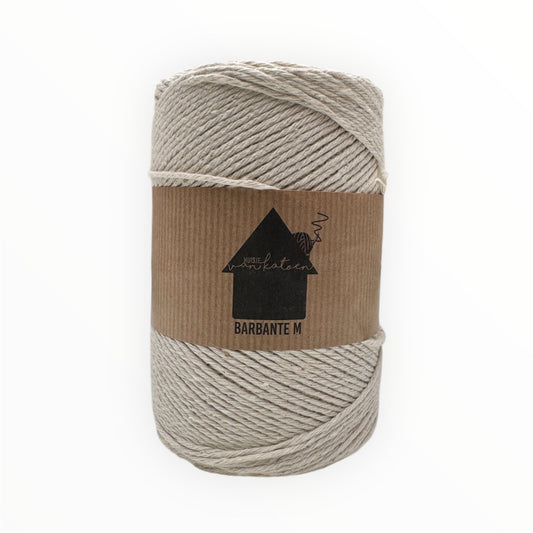 Huisje van Katoen Barbante M in Lichte Zandkleur - 100% gerecycled katoengaren