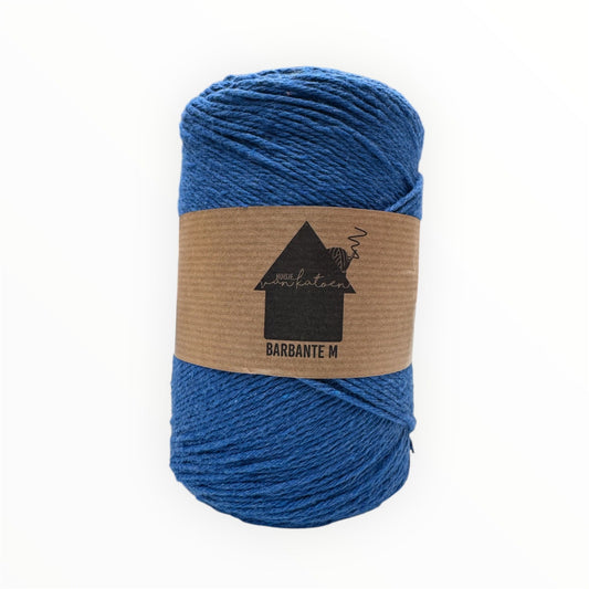 Huisje van Katoen Barbante M in Maxima Blauw - 100% gerecycled katoengaren