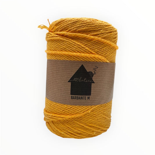 Huisje van Katoen Barbante M in Mimosa Geel - 100% gerecycled katoengaren