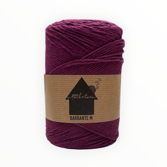 Huisje van Katoen Barbante M in Sangria - 100% gerecycled katoengaren