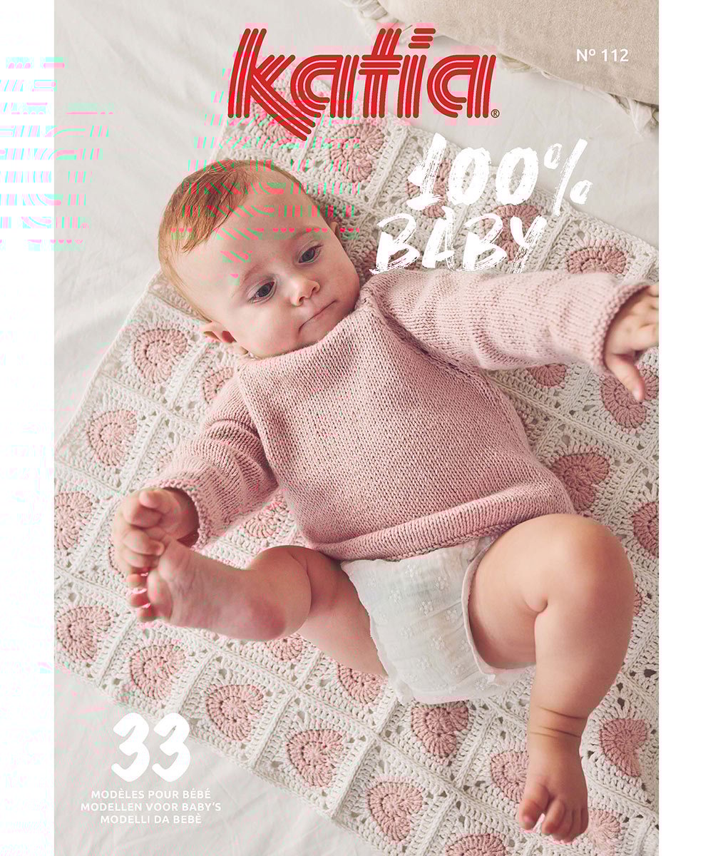 Katia Baby 112 tijdschrift - 33 lente/zomer babybreipatronen met kasjmier en katoen