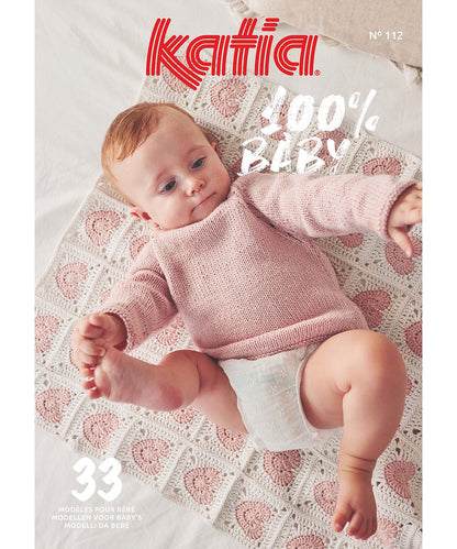 Katia Baby 112 tijdschrift - 33 lente/zomer babybreipatronen met kasjmier en katoen