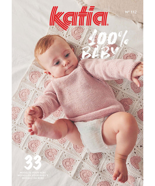 Katia Baby 112 tijdschrift - 33 lente/zomer babybreipatronen met kasjmier en katoen
