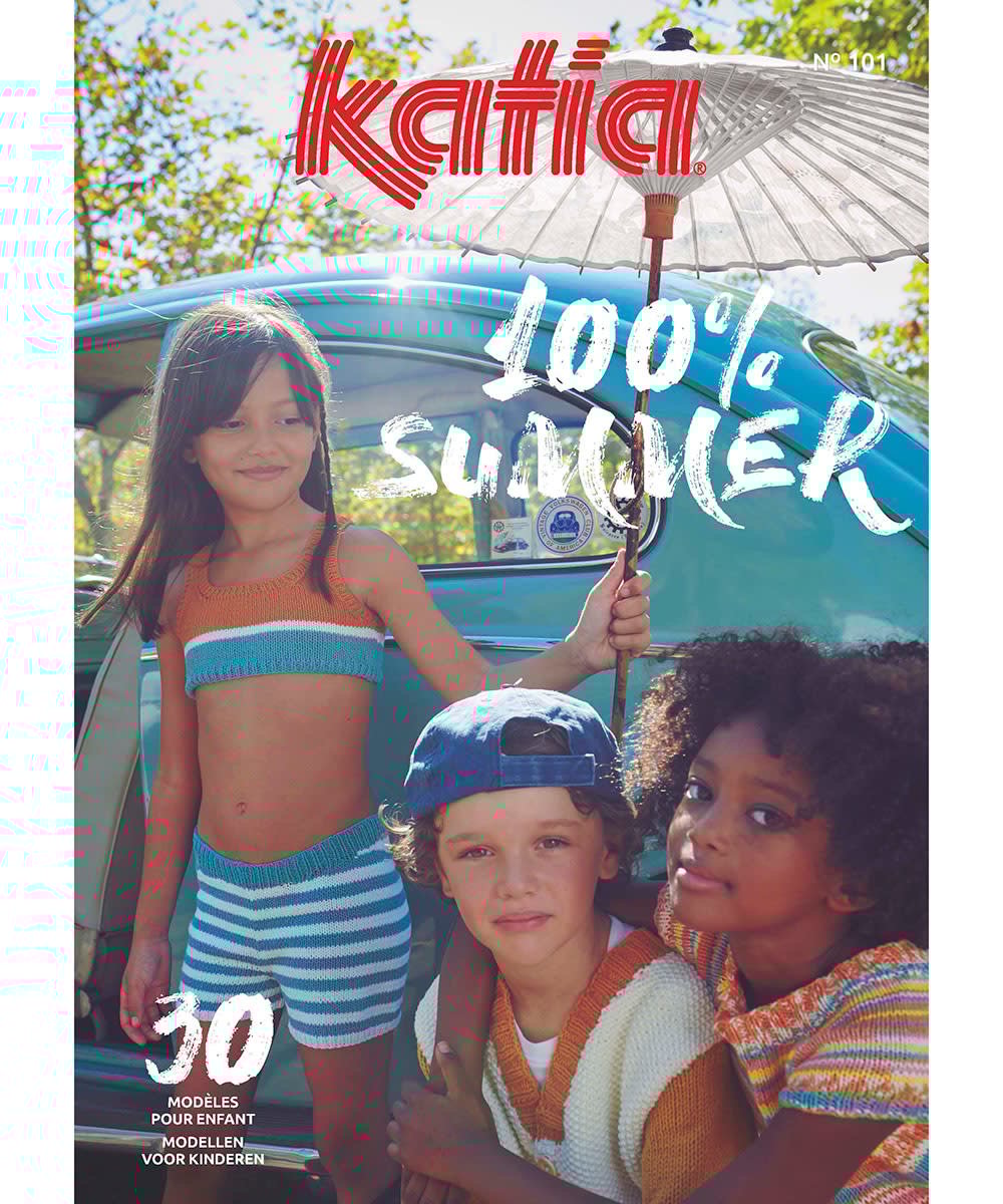 Katia 100% Summer Kids No. 101 patroonboek - kleurrijke zomerse ontwerpen voor kinderen