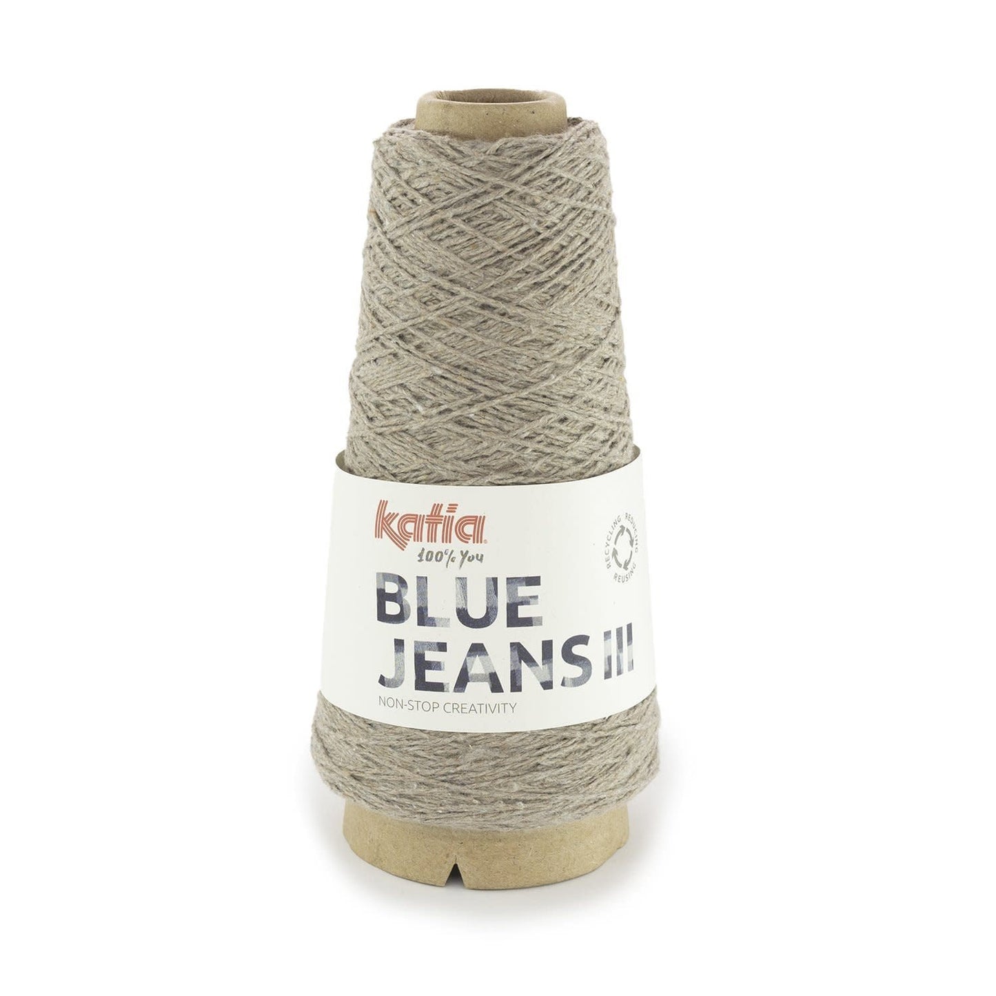 Katia Blue Jeans breigaren in bleekbruin - ecologisch verantwoorde katoenen garen