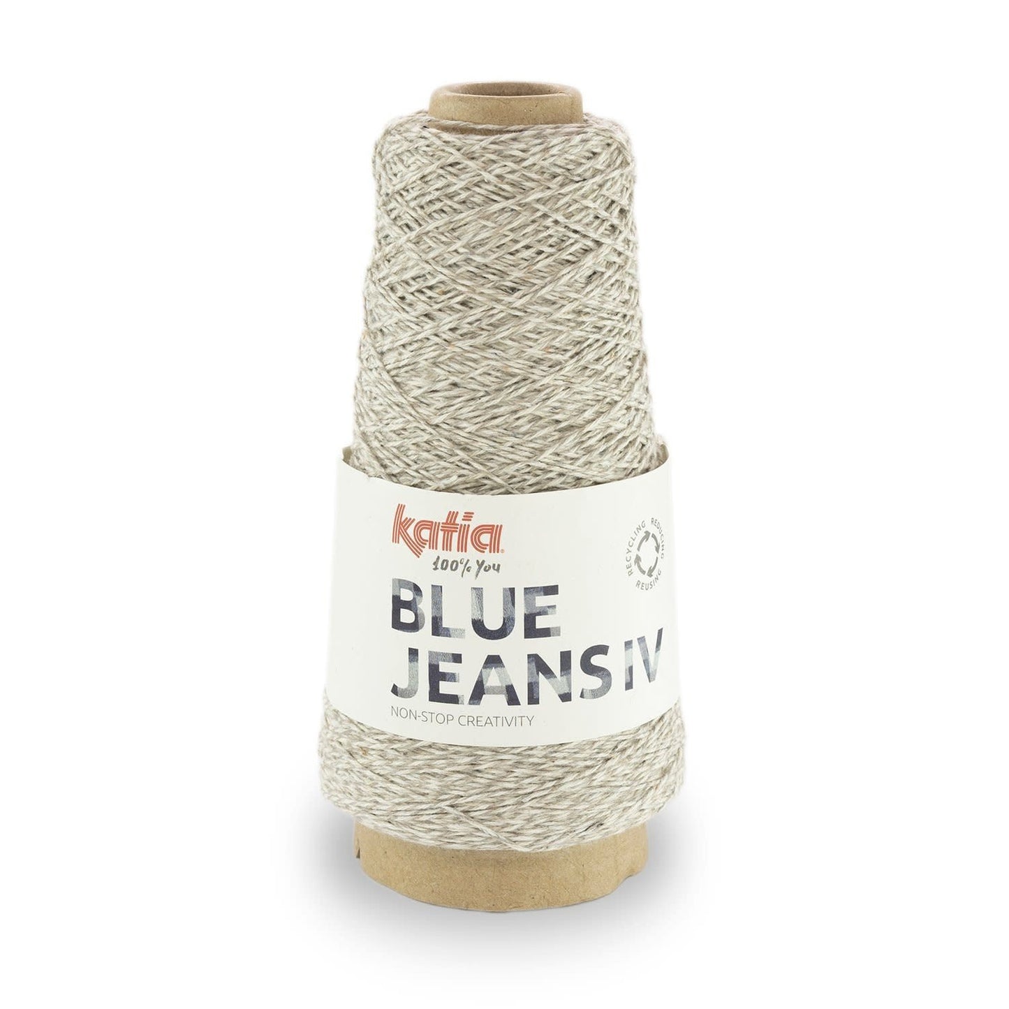 Katia Blue Jeans breigaren in medium beige - subtiel glimmertje voor breien en haken