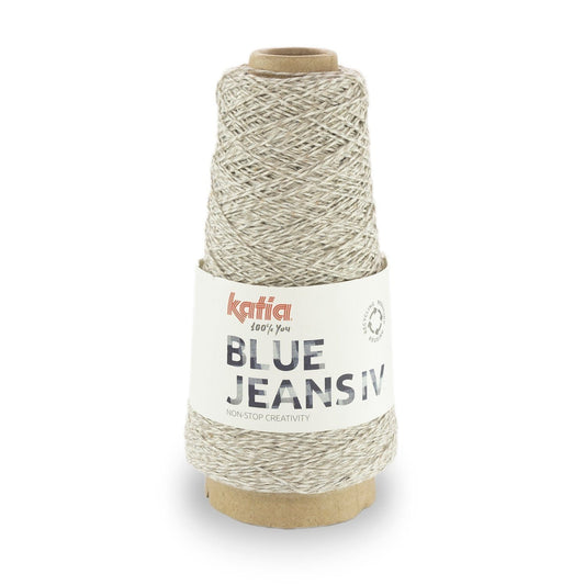 Katia Blue Jeans breigaren in medium beige - subtiel glimmertje voor breien en haken