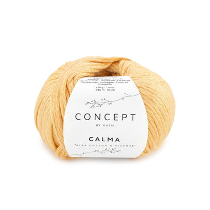 Katia Calma kettinggaren in licht oranje - warm garen voor herfstprojecten