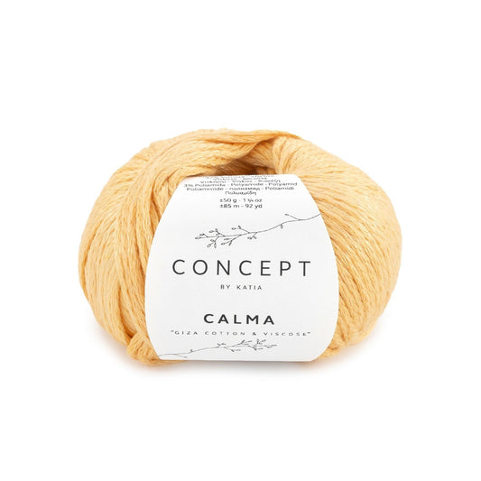 Katia Calma kettinggaren in licht oranje - warm garen voor herfstprojecten