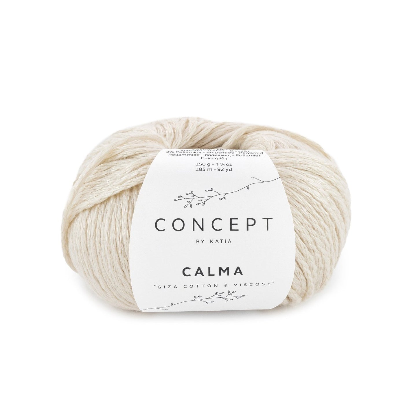 Katia Calma kettinggaren in licht beige - klassiek garen voor tijdloze stukken