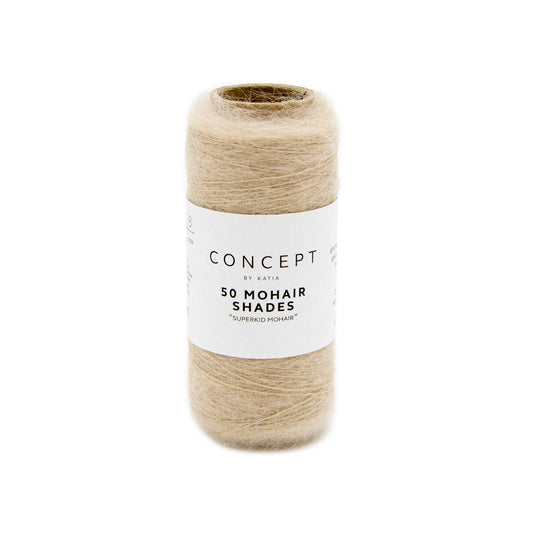 Katia Concept 50 Mohair Shades in bleekrood - zachte breigaren voor delicate ontwerpen