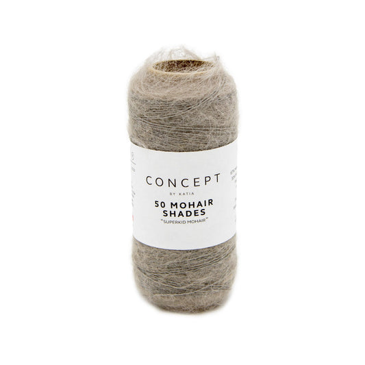 Katia Concept 50 Mohair Shades in lichtgrijs - ideale haakgaren voor lace patronen