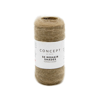 Katia Concept 50 Mohair Shades in steengrijs - luxe haakgaren voor warme ontwerpen