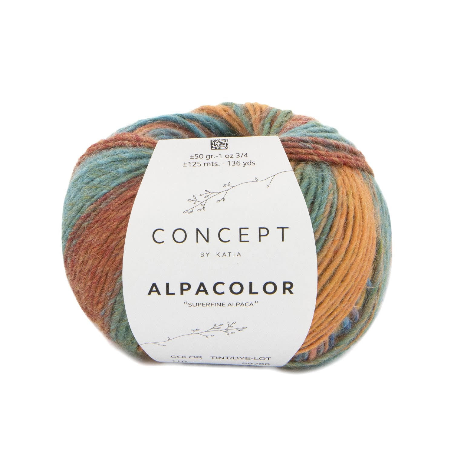 Katia Alpacolor Alpaca garen in kleur 110 - zacht en stevig voor brei- en haakwerk