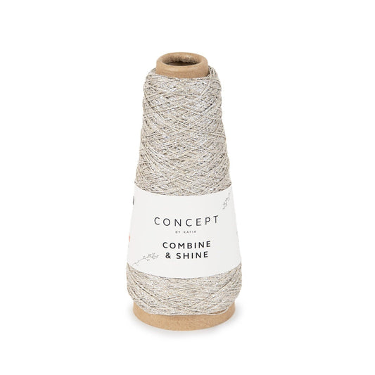 Katia Concept Combine & Shine in kleur 10 - glanzend meeloopgaren voor breien en haken