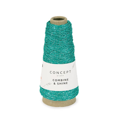 Katia Concept Combine & Shine in kleur 50 - glanzend meeloopgaren voor breien en haken