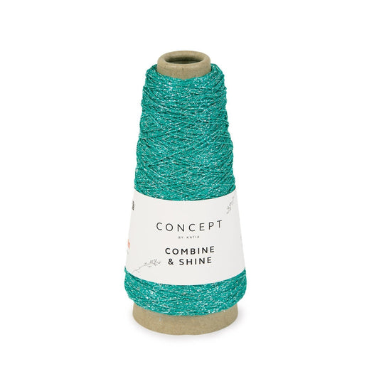 Katia Concept Combine & Shine in kleur 50 - glanzend meeloopgaren voor breien en haken
