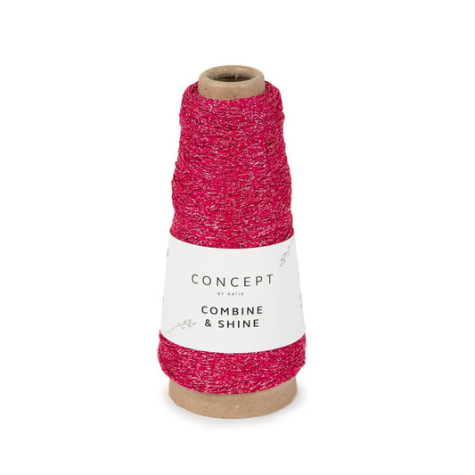 Katia Concept Combine & Shine in kleur 80 - glanzend meeloopgaren voor breien en haken